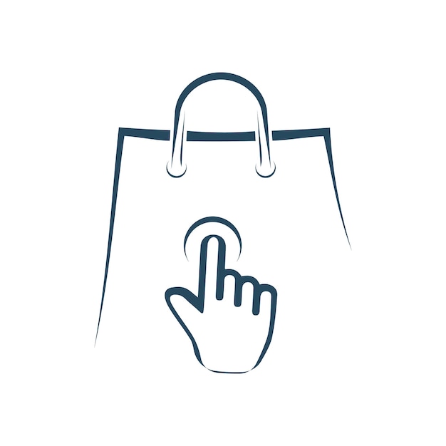 Vector de diseño de plantilla de logotipo de tienda en línea