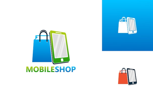 Vector de diseño de plantilla de logotipo de tienda móvil, emblema, concepto de diseño, símbolo creativo, icono