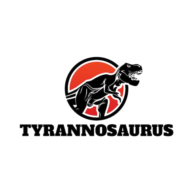 Vector de diseño de plantilla de logotipo de tyrannosaurus