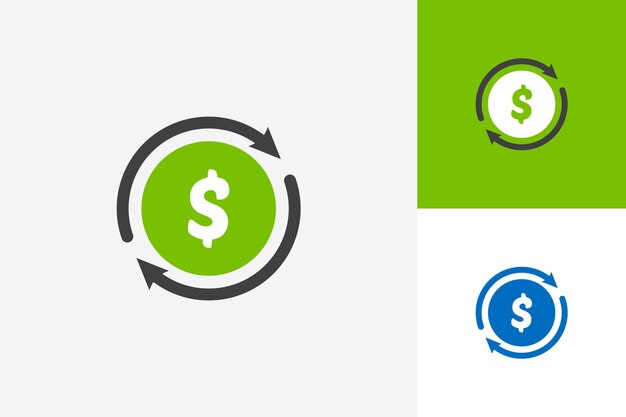 Vector de diseño de plantilla de logotipo de velocidad del dinero, emblema, concepto de diseño, símbolo creativo, icono