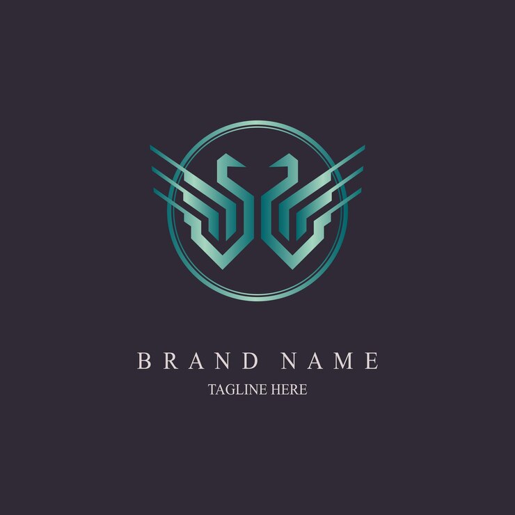 Vector vector de diseño de plantilla de monograma de logotipo de ganso de cisne para marca o empresa y otros