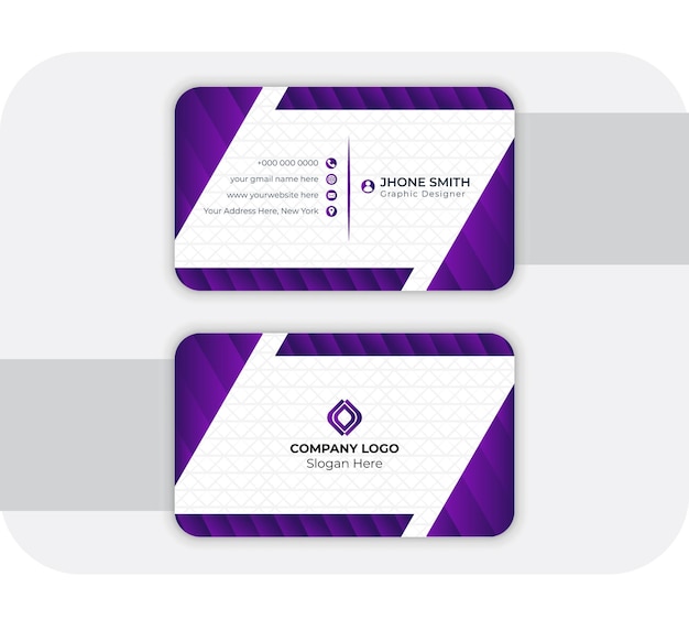 Vector diseño de plantilla de tarjeta de visita moderna y creativa
