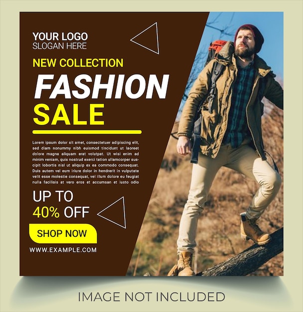 Vector de diseño de plantilla de venta de tiendas de moda en redes sociales