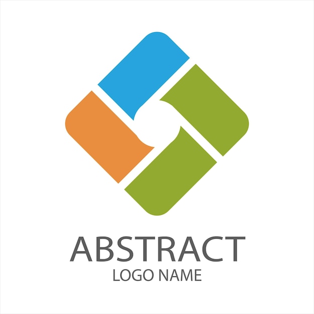 Vector de diseño de plantillas de logotipo abstractas coloridas