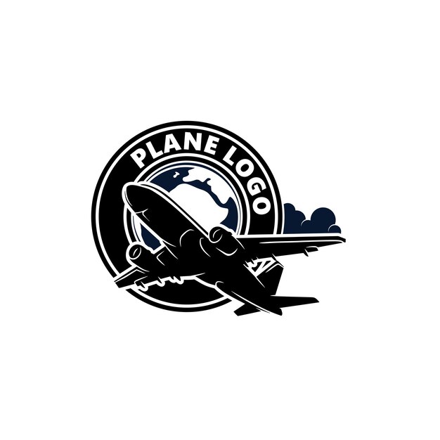 Vector de diseño de plantillas de logotipo de avión