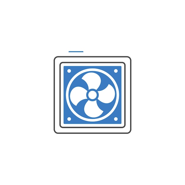 Vector de diseño premium del logotipo del ventilador de refrigeración
