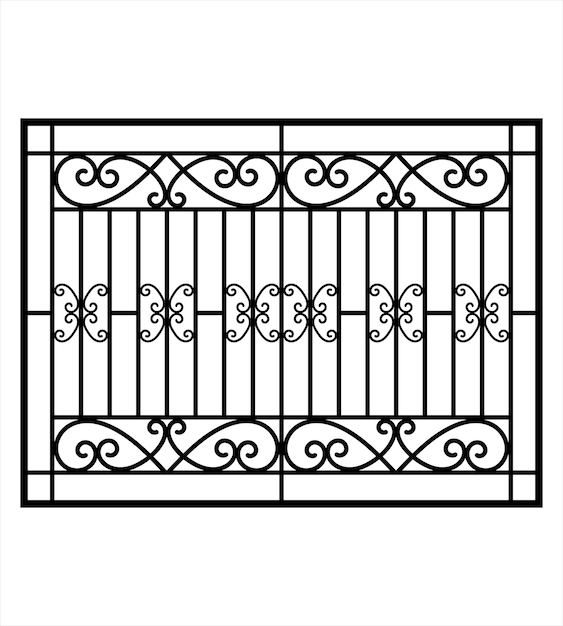 Vector de diseño de rejilla de ventana de acero