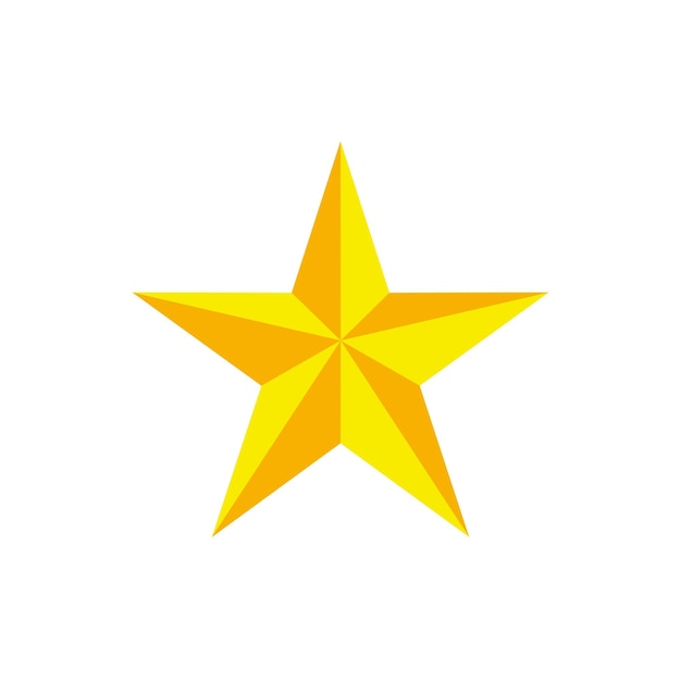 vector de diseño de revisión de calificación de estrellas de oro amarillo