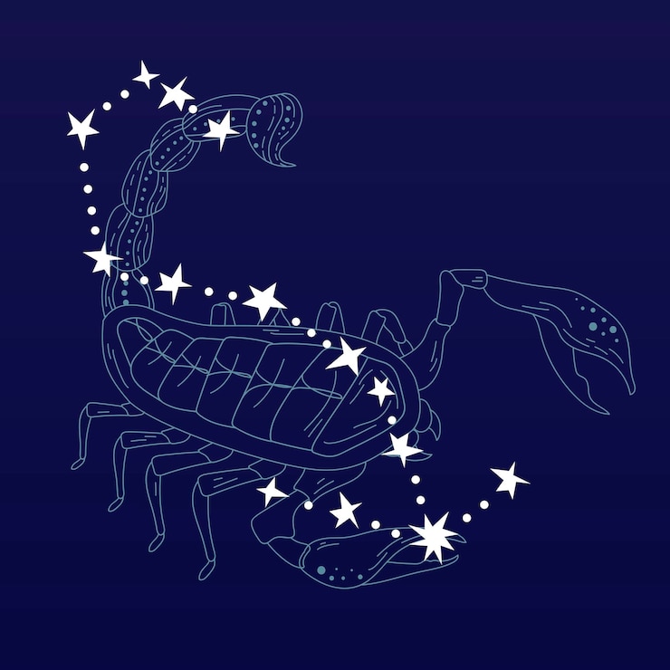 Vector vector de diseño de signo astrológico de escorpio