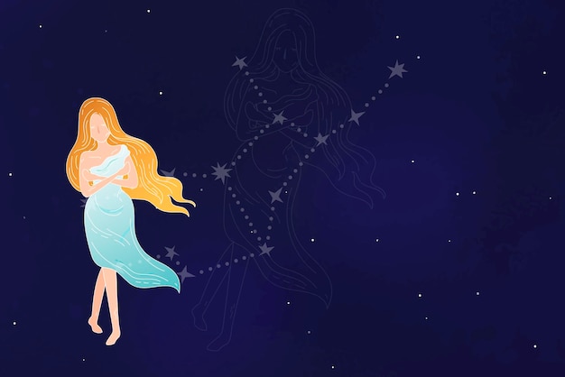 Vector de diseño de signo astrológico de Virgo