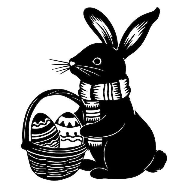 Vector de diseño de silueta de Pascua para el día de Pascua de abril