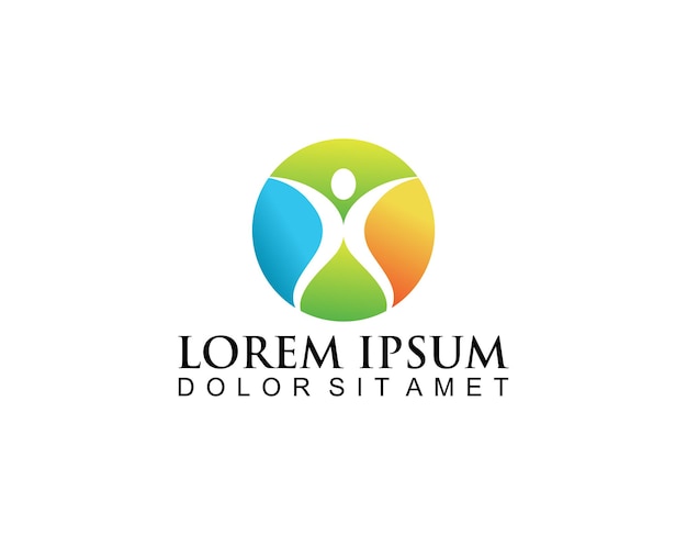 Vector de diseño de símbolo de medicina de hierbas de logotipo de cuidado de la salud