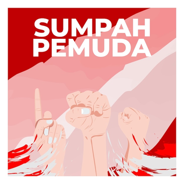 Vector de diseño sumpah pemuda