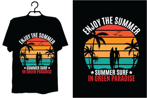 Vector diseño SVG de verano camiseta de verano circuito SVG de verán
