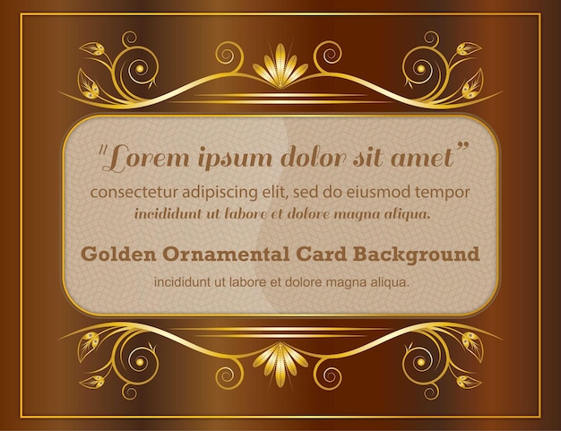 Vector de diseño de tarjeta de nuez negra de marco de borde ornamental dorado