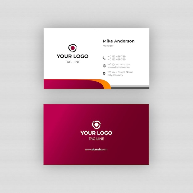 Vector de diseño de tarjeta de visita profesional