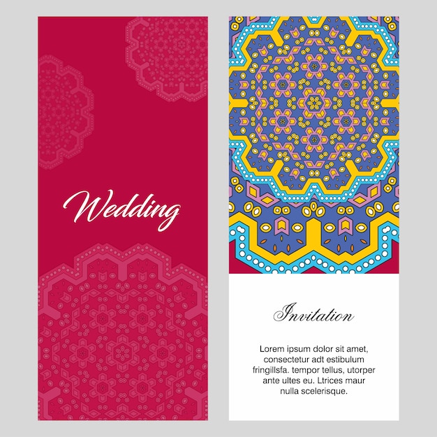 Vector de diseño de tarjetas de boda