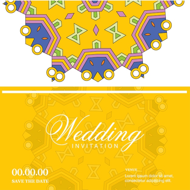 Vector de diseño de tarjetas de boda