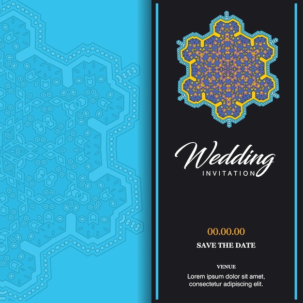 Vector de diseño de tarjetas de boda