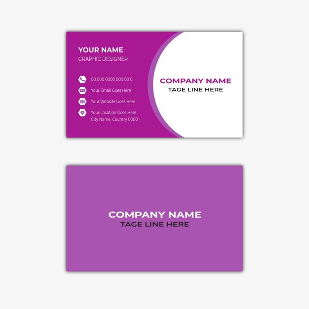 Vector de diseño de tarjetas de visita de estilo moderno