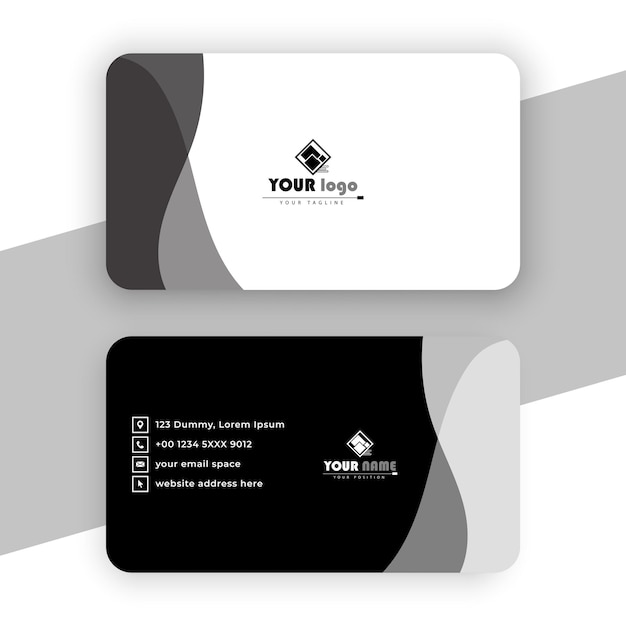 Vector de diseño de tarjetas de visita con maqueta