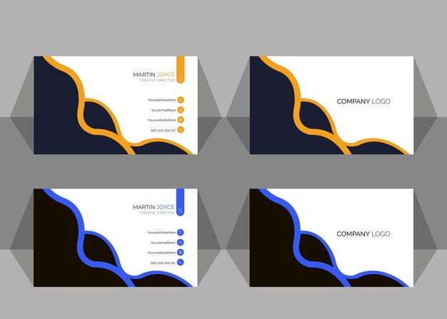 Vector diseño de tarjetas de visita profesional moderno y limpio