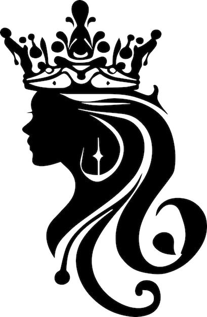 Vector vector de diseño de tatuaje de reina