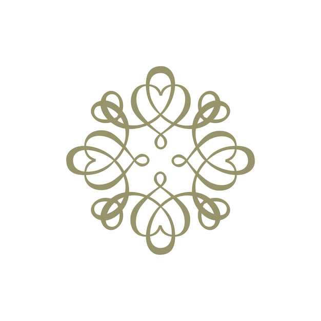 Vector de diseño de tema de boda para el logotipo