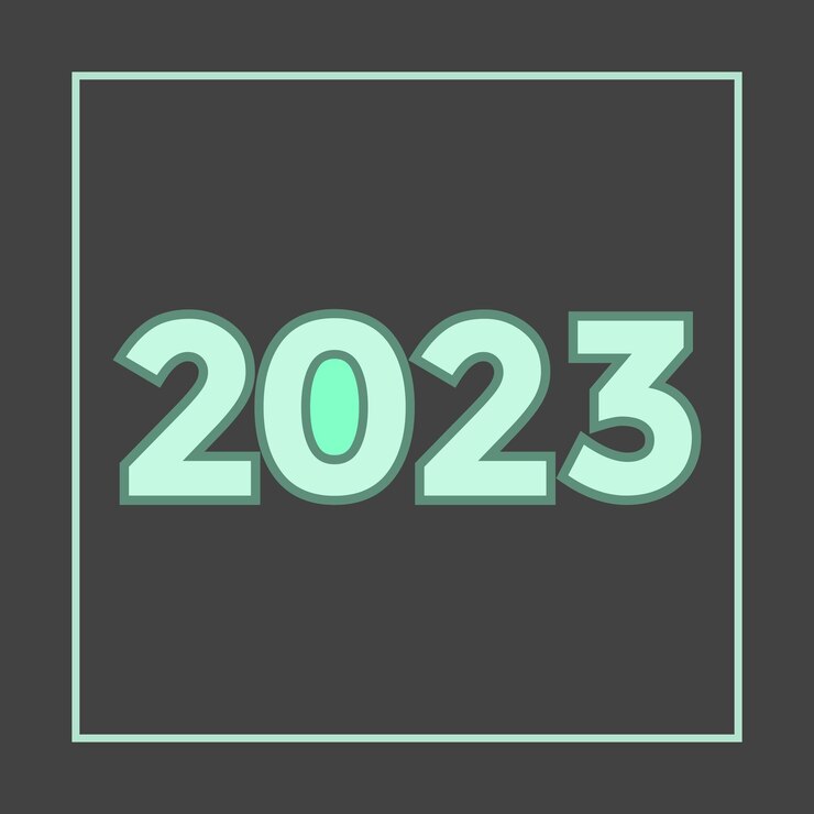 Vector vector de diseño de texto 2023