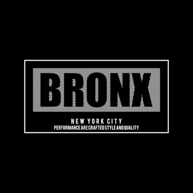 vector de diseño de tipografía bronx para camiseta estampada