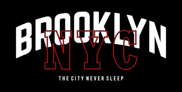 vector de diseño de tipografía de brooklyn para camiseta estampada