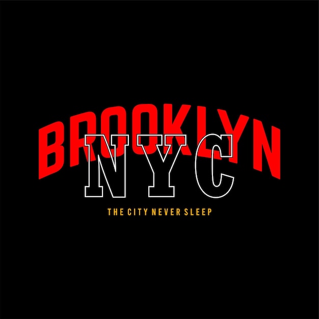 vector de diseño de tipografía de brooklyn para camiseta estampada