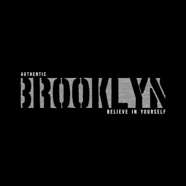 Vector de diseño de tipografía de brooklyn para camiseta estampada