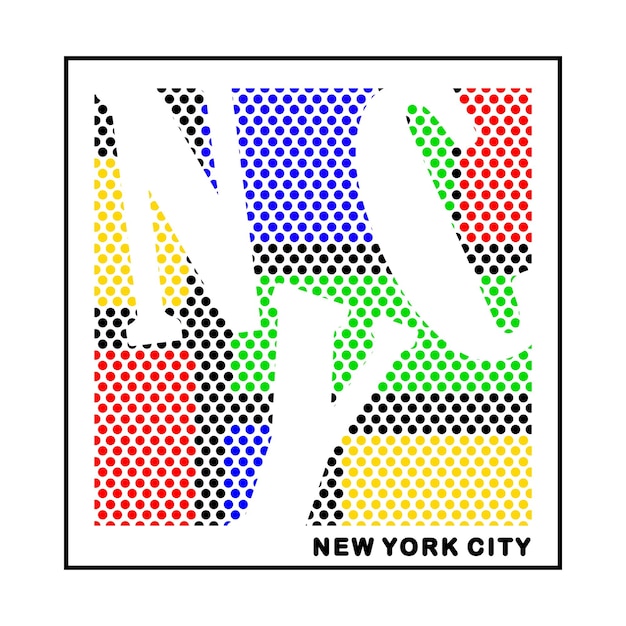 Vector vector de diseño de tipografía de la ciudad de nueva york para camiseta impresa