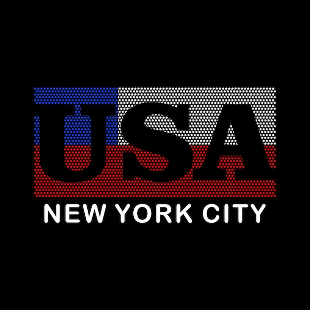 Vector de diseño de tipografía de la ciudad de nueva york para camiseta impresa