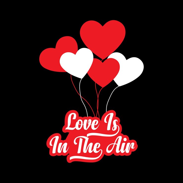 Vector de diseño de tipografía creativa y simple del día de san valentín