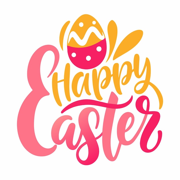 Vector de diseño de tipografía de Feliz Pascua