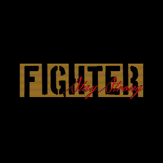Vector de diseño de tipografía de luchador para camiseta estampada