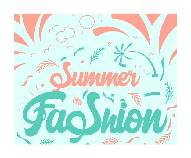 Vector de diseño de tipografía de moda de verano