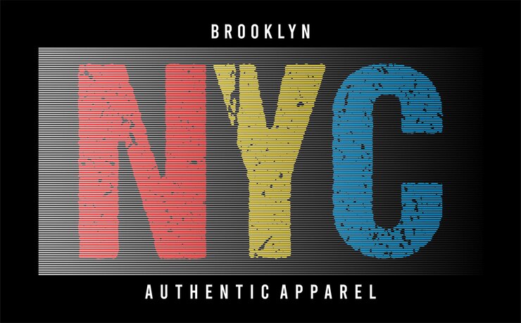 Vector vector de diseño de tipografía de nyc para camiseta estampada