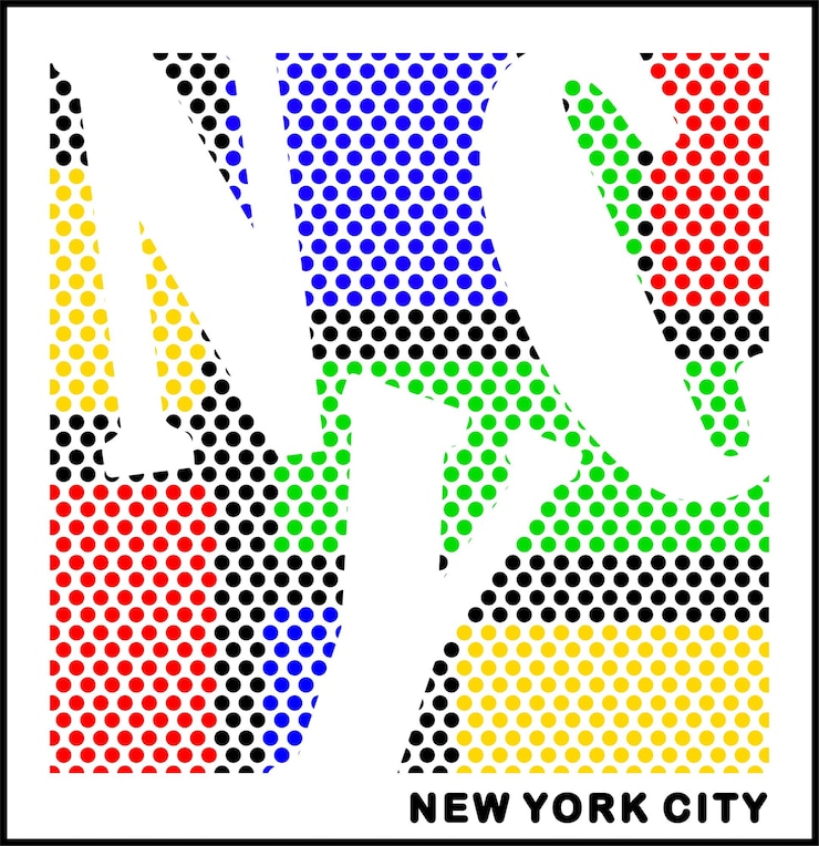 Vector vector de diseño de tipografía de nyc para camiseta estampada