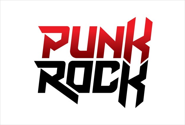 Vector de diseño de tipografía punk rock para carteles de camisetas y otros usos