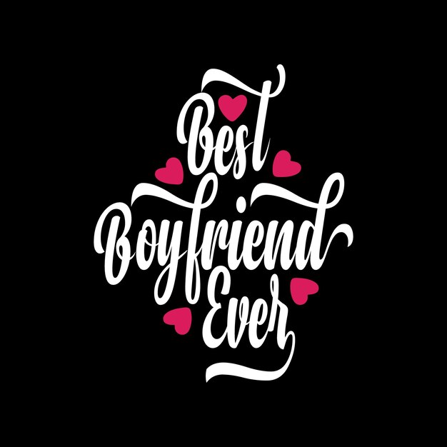 vector de diseño de tipografía única y creativa de san valentín