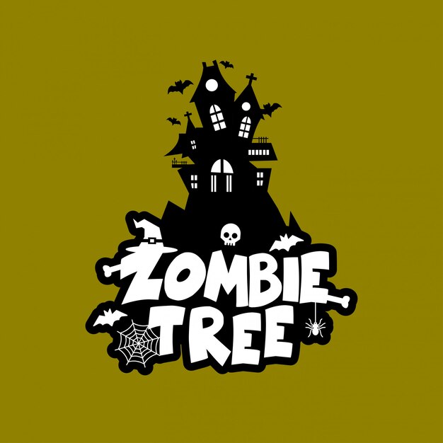 Vector de diseño de tipografía Zombie Party