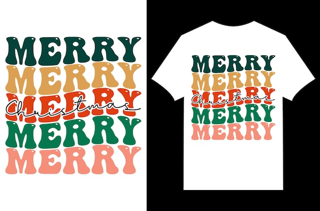 Vector de diseño tipográfico de camiseta de Navidad. Feliz navidad