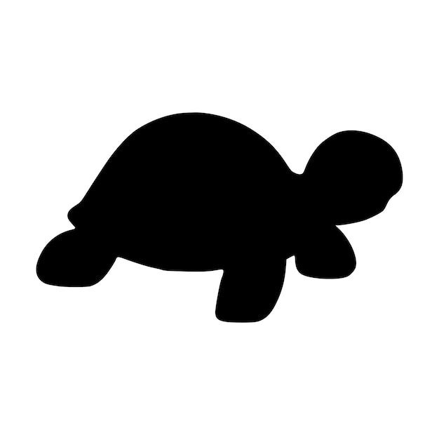 Vector de diseño de tortuga sobre un fondo blanco Animales salvajes Animal submarino Icono o logotipo de tortuga