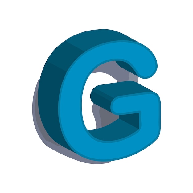 Vector de diseño tridimensional de la letra G