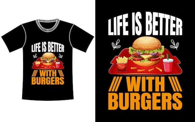 Vector de diseños de camisetas de comida