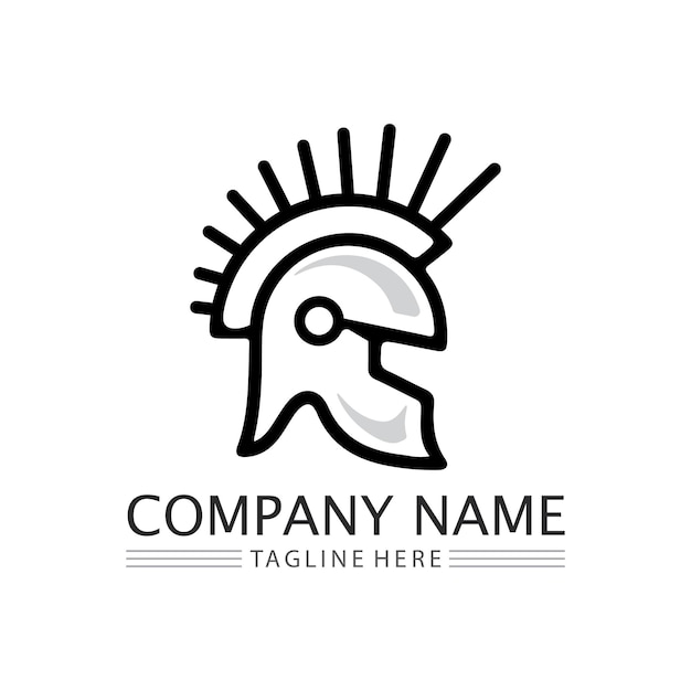Vector de diseños de icono de logotipo espartano