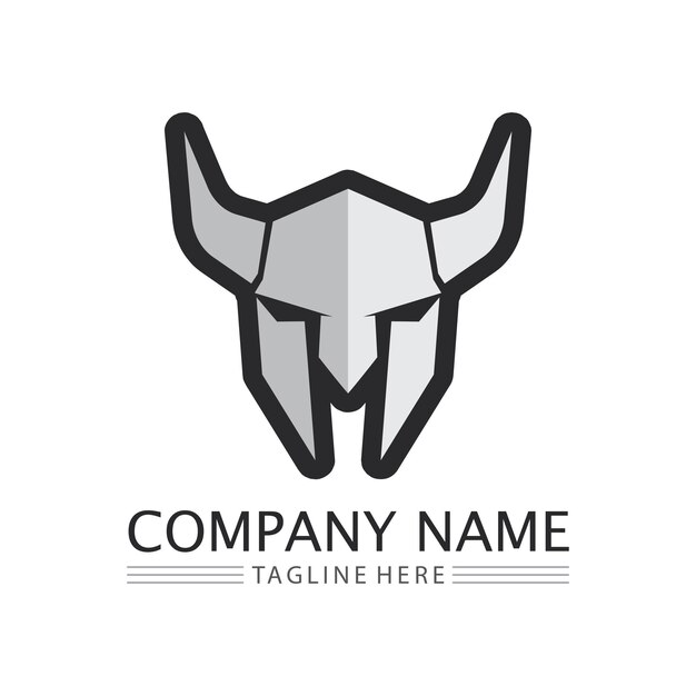 Vector de diseños de icono de logotipo espartano